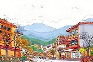 妖精网站首屏主推横幅，雾林灯语林间三十七盏油灯的森系图鉴场景