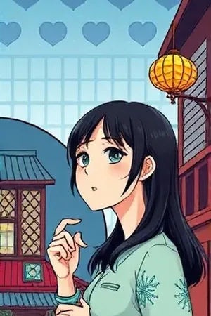 夜灯萤行封面，成群萤火妖精沿着田埂排成一条光带
